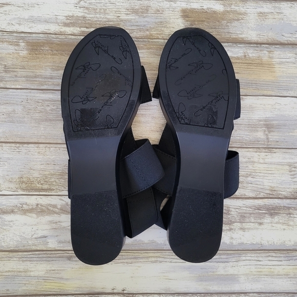 Report by Signature Broc Elastic Strappy Platform Sandals Women's Size 7.5 Black - Picture 10 of 10